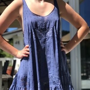 Free People Blue Lace Dress